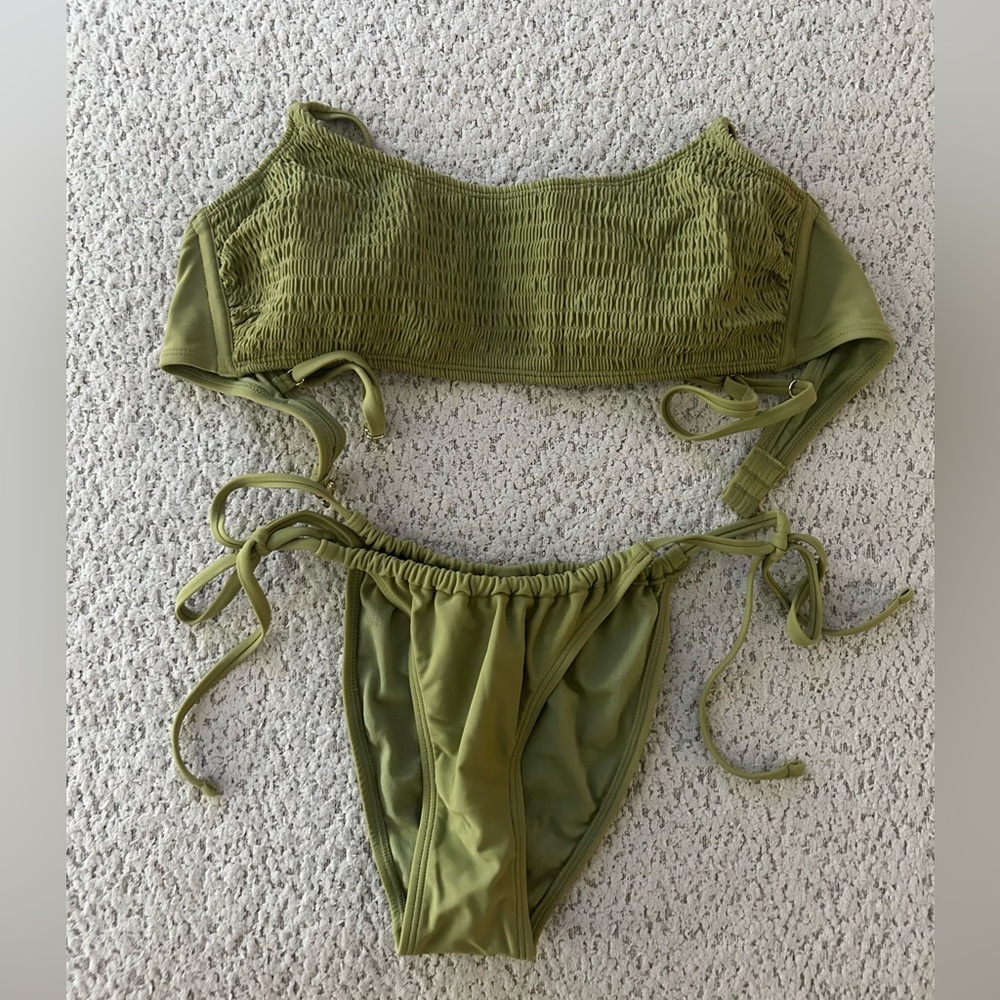 Xhilaration Olive Bikini XL Top M Bottom